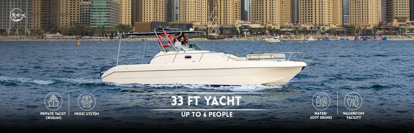 33 FT Yacht in Dubai – Up To 6 People