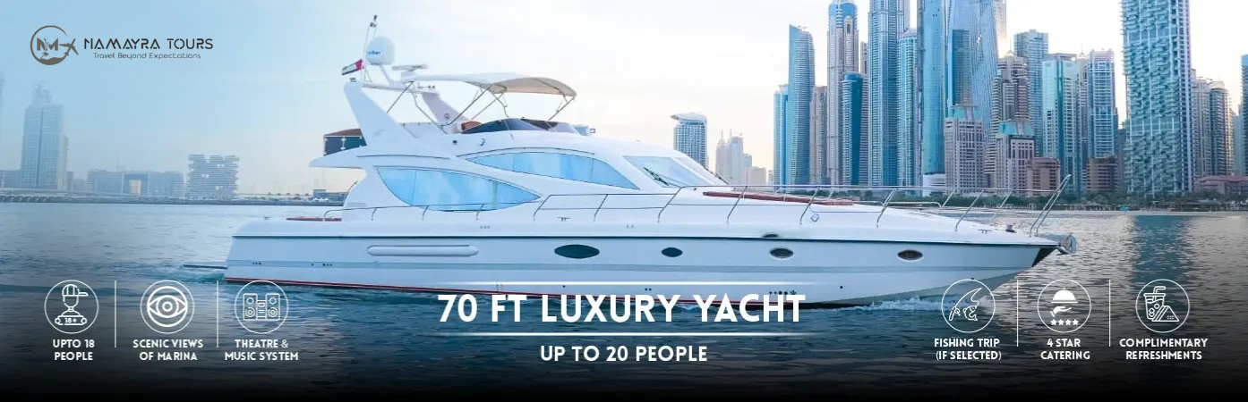 Best Dubai 70 Ft Luxury Yacht – Up To 20 People